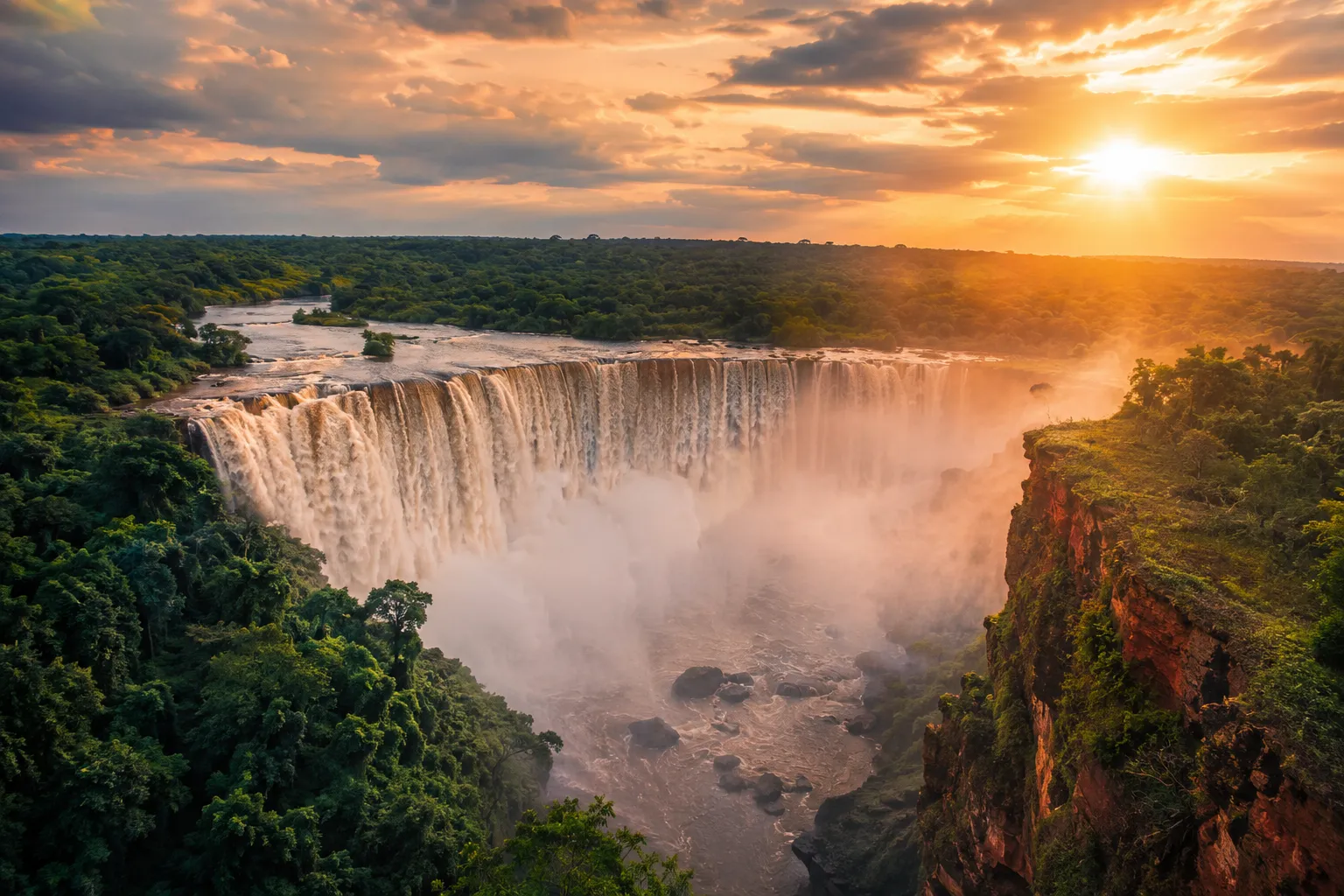 A stunning Angolan landscape at golden hour