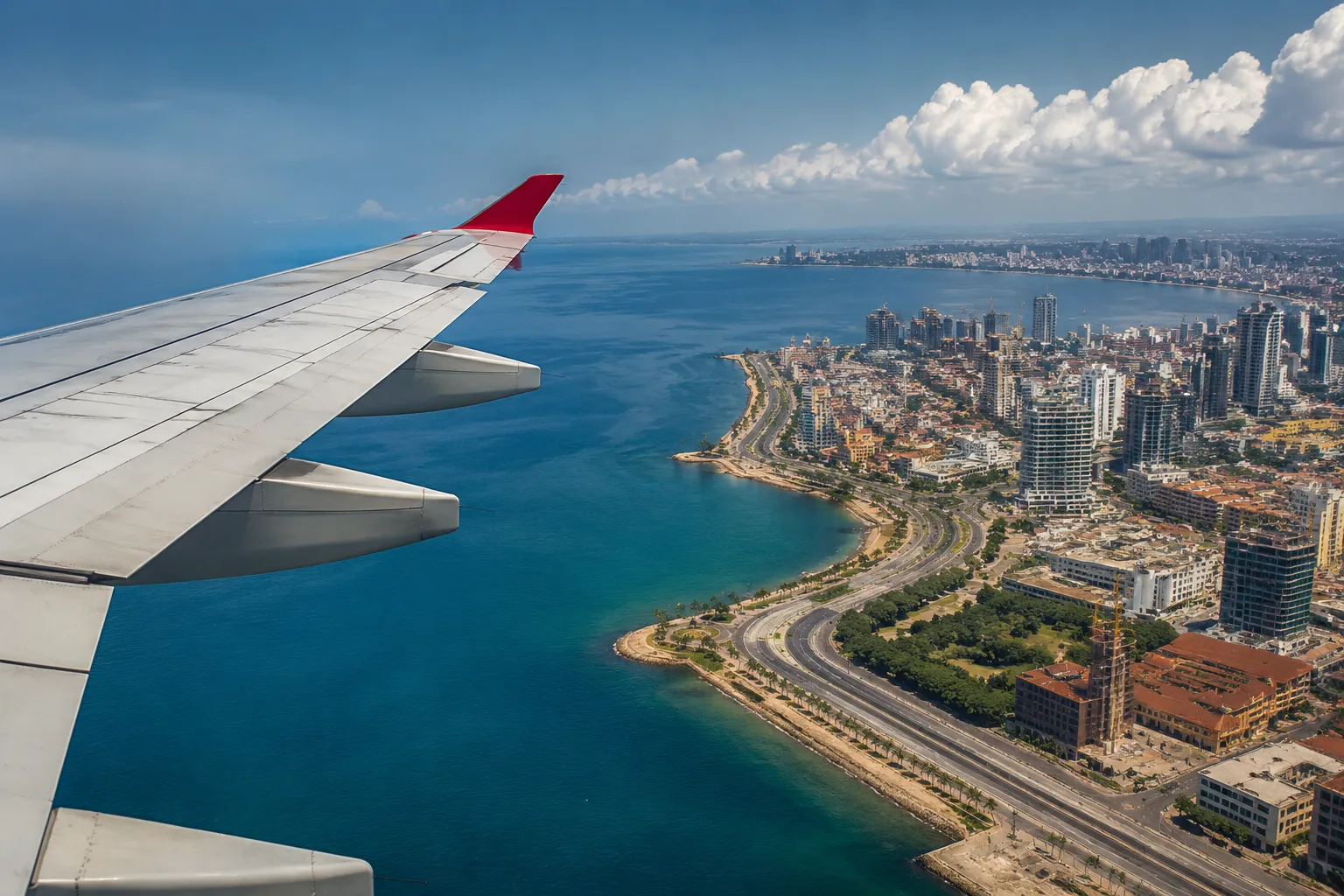 A direct flight from Johannesburg to Luanda, Angola