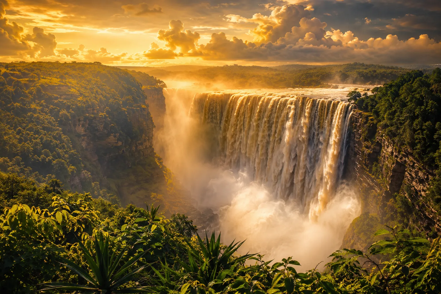 A collage-style view of Angola's landscapes and culture
